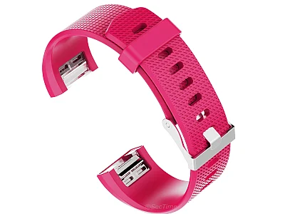 (image for) Replacement Silicone Watch Strap Band For Fitbit Charge 2 Raspberry - Small (1)