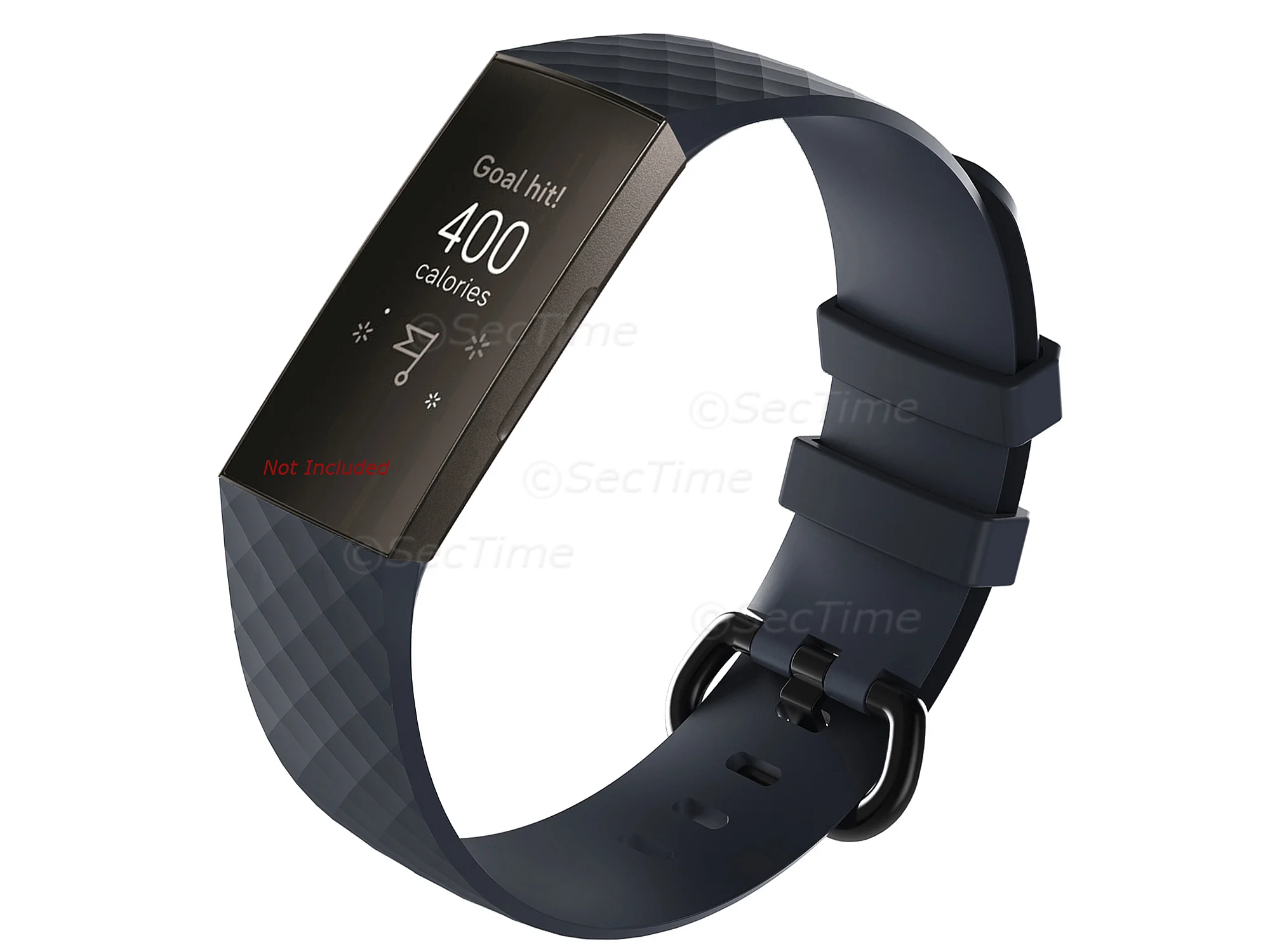 (image for) Replacement Silicone Watch Strap Band For Fitbit Charge 3 Slate - Small