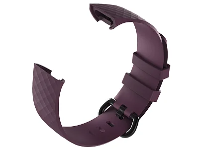 (image for) Replacement Silicone Watch Strap Band For Fitbit Charge 3 Purple - Small (2)