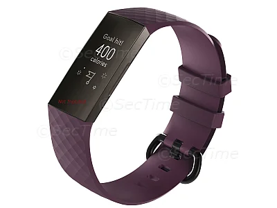 (image for) Replacement Silicone Watch Strap Band For Fitbit Charge 3 Purple - Small