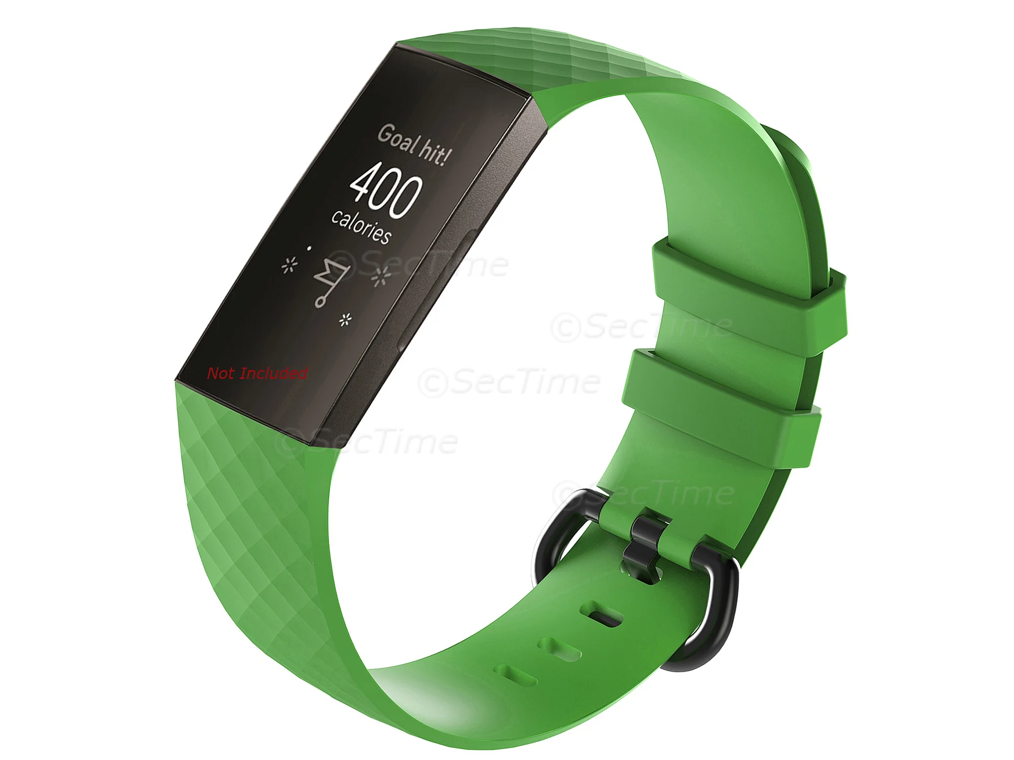 (image for) Replacement Silicone Watch Strap Band For Fitbit Charge 3 Green - Small