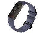 (image for) Replacement Silicone Watch Strap Band For Fitbit Charge 3 Grey-Blue - Small