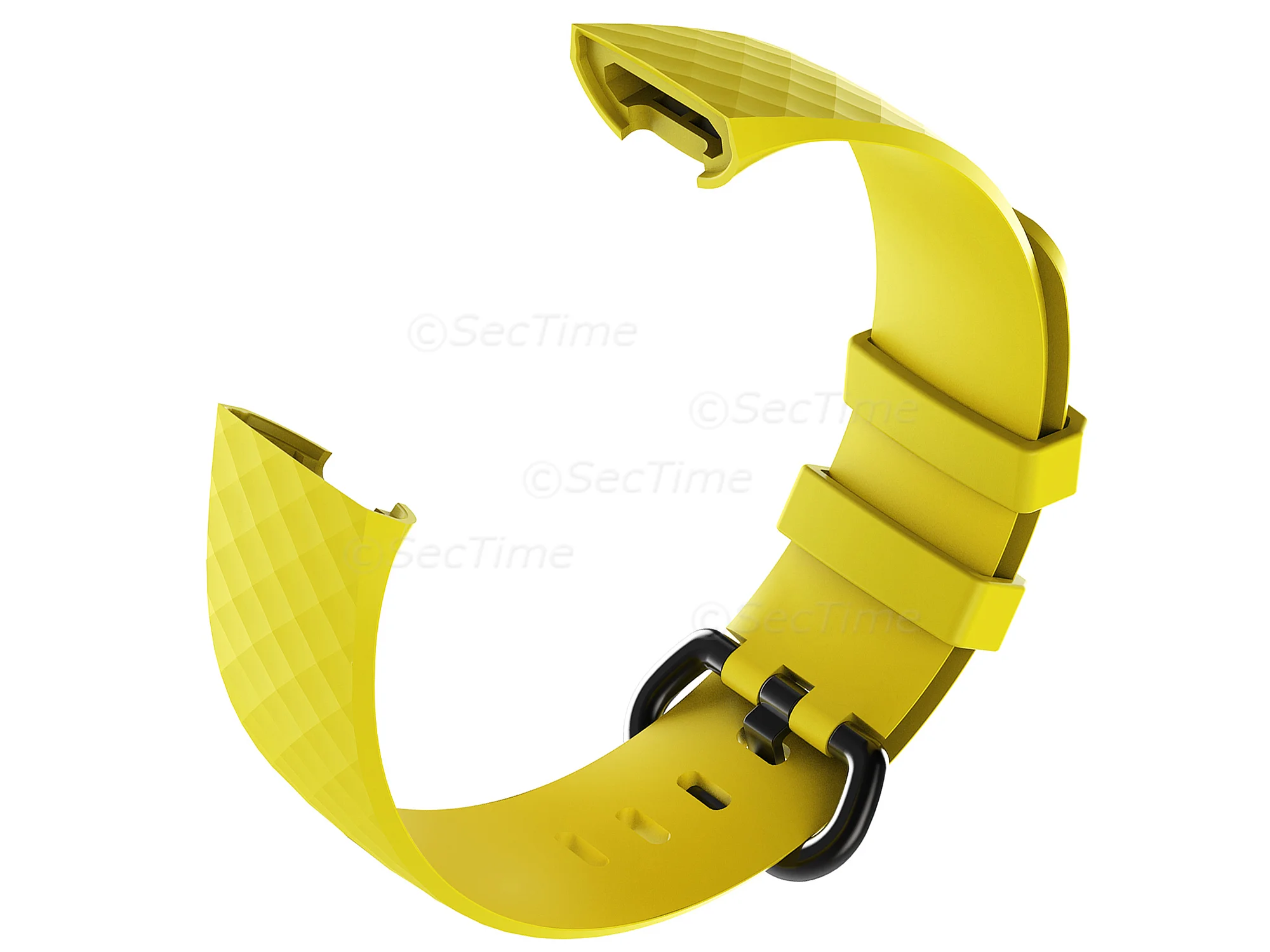 (image for) Replacement Silicone Watch Strap Band For Fitbit Charge 3 Yellow - Small (2)