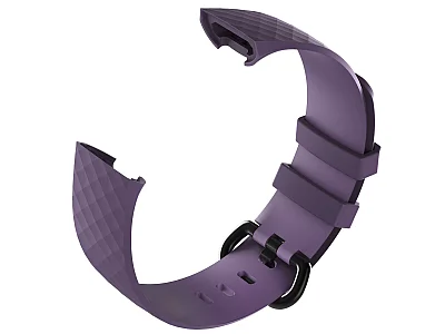 (image for) Replacement Silicone Watch Strap Band For Fitbit Charge 3 Violet - Small (2)
