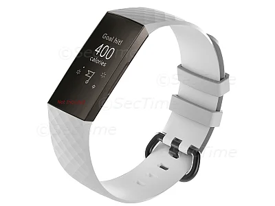 (image for) Replacement Silicone Watch Strap Band For Fitbit Charge 3 White - Small