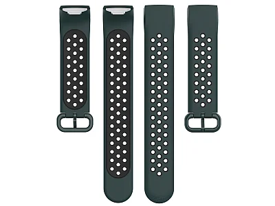(image for) Silicone Watch Strap Band For Fitbit Charge 3, 4 Green/Black - Universal - M2 (4)