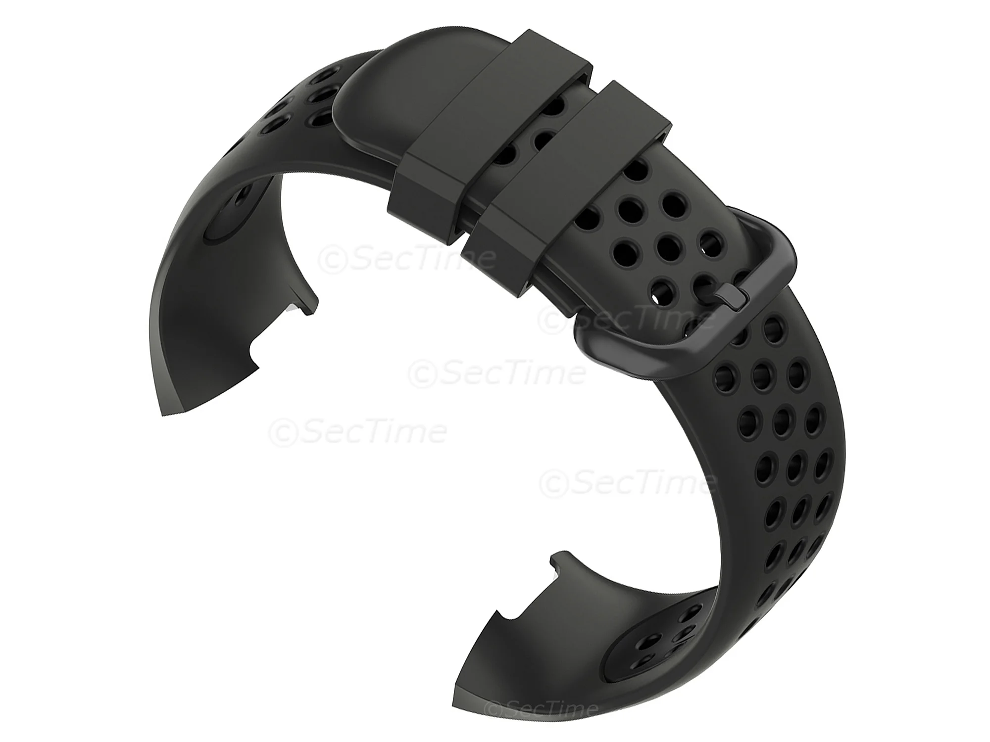 (image for) Silicone Watch Strap Band For Fitbit Charge 3, 4 Graphite/Black - Universal - M2 (2)