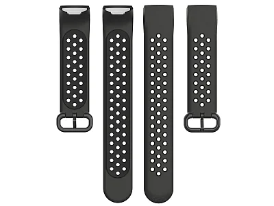 (image for) Silicone Watch Strap Band For Fitbit Charge 3, 4 Graphite/Black - Universal - M2 (4)
