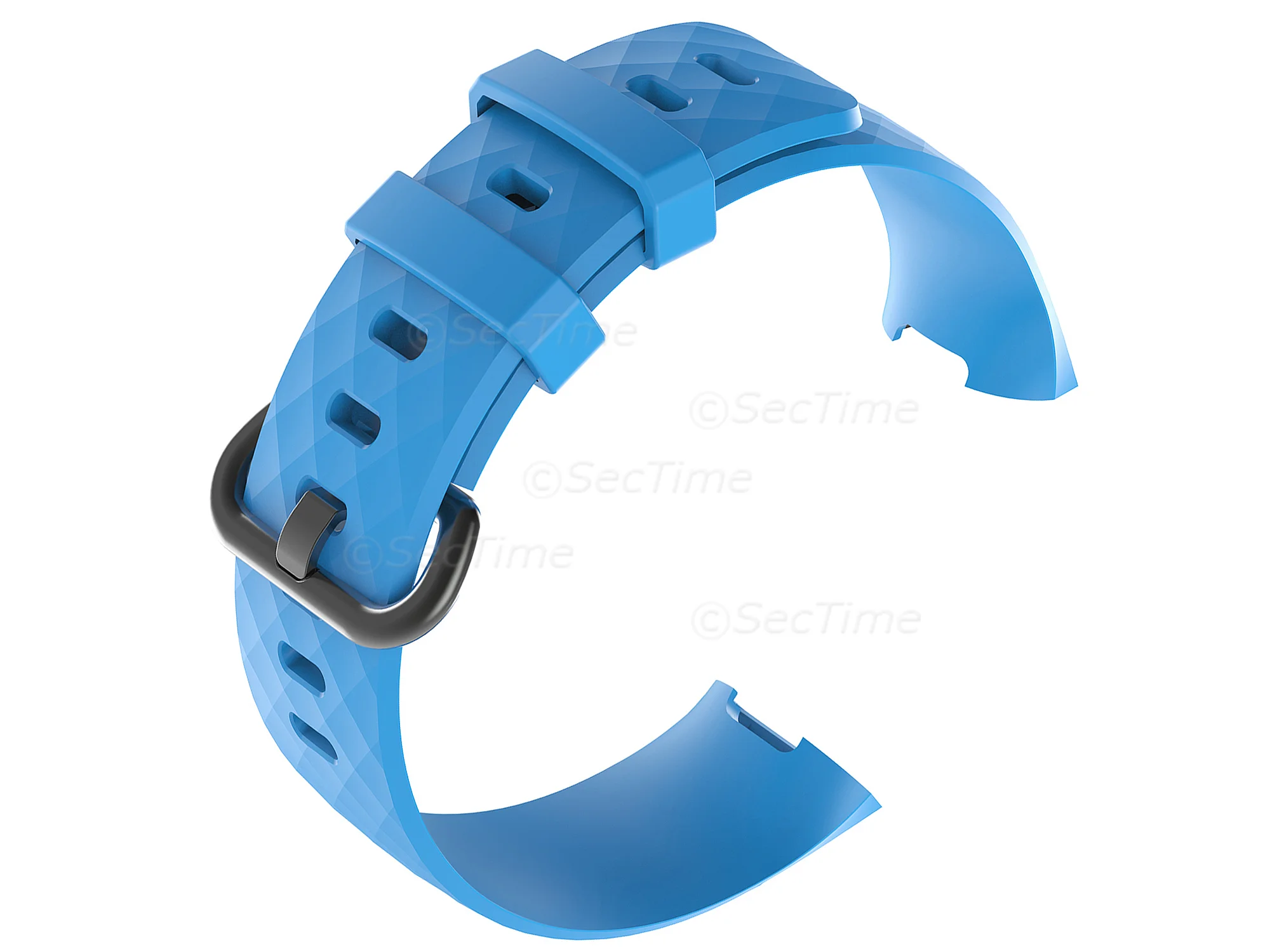 (image for) Replacement Silicone Watch Strap Band For Fitbit Charge 3 Sky Blue - Small (1)