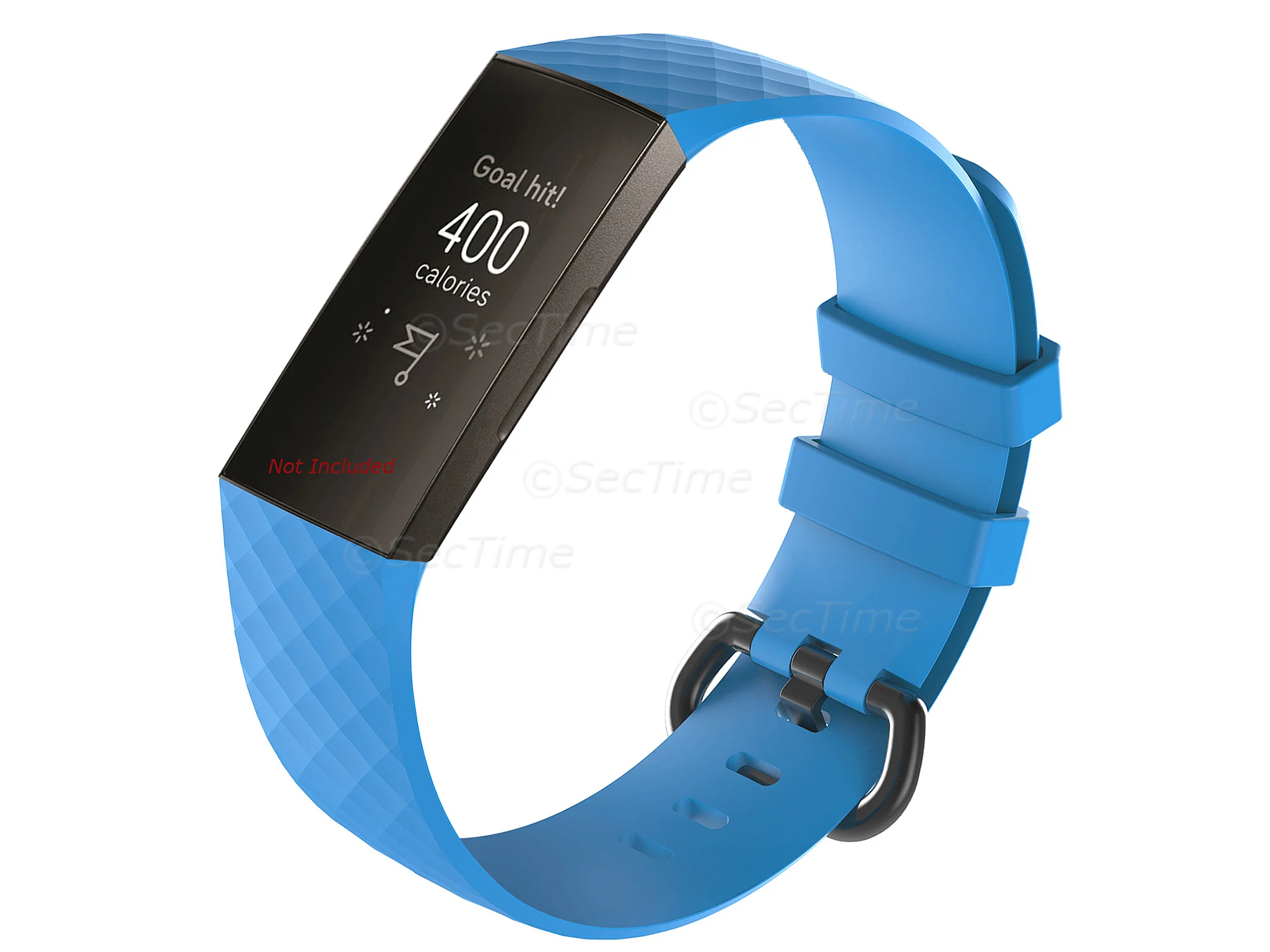 (image for) Replacement Silicone Watch Strap Band For Fitbit Charge 3 Sky Blue - Small