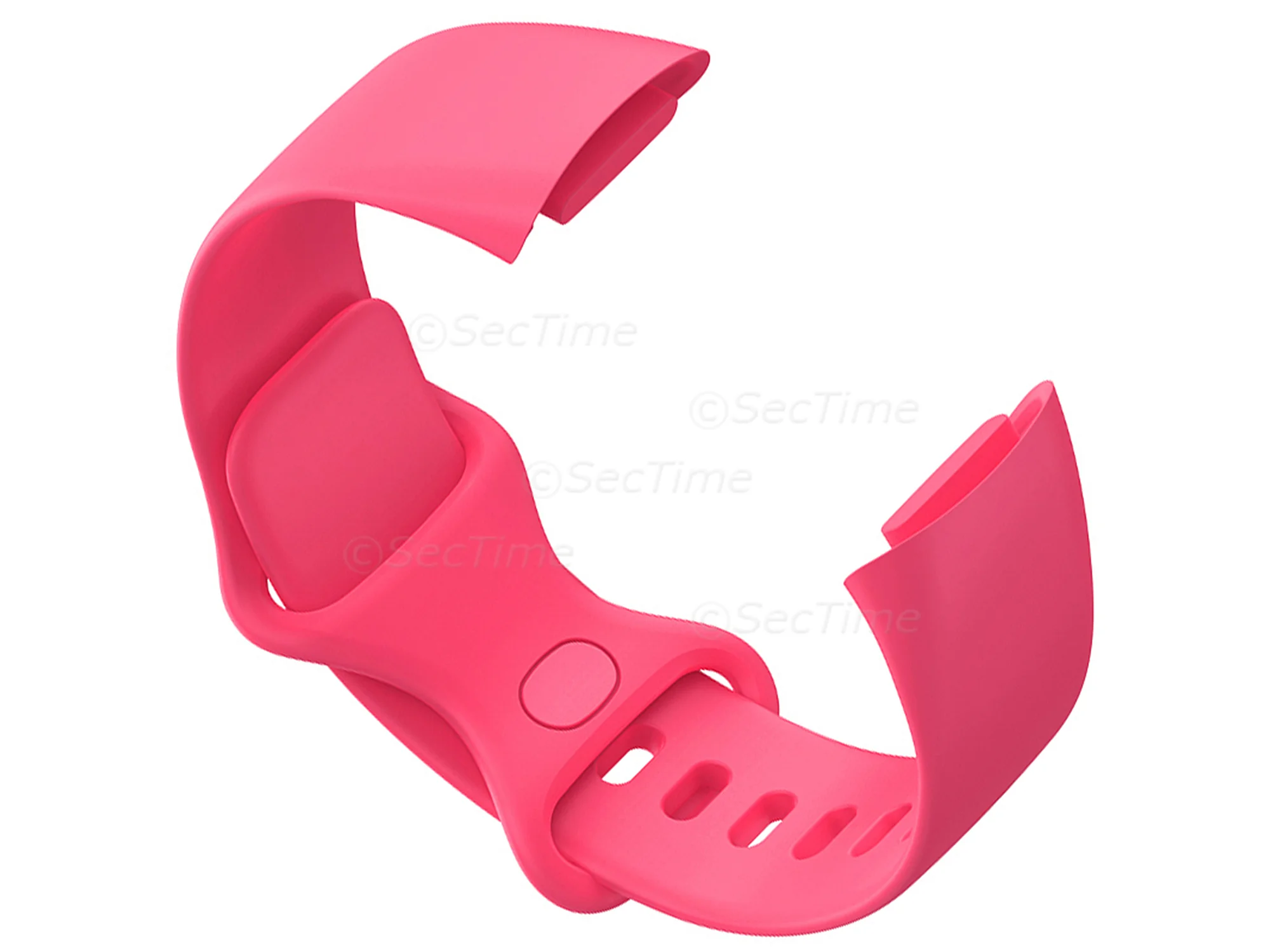(image for) Replacement Silicone Watch Strap Band For Fitbit Charge 5 Pink - Large (2)