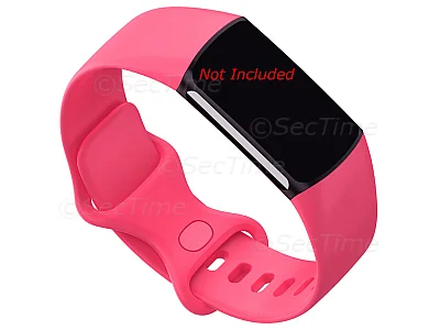 (image for) Replacement Silicone Watch Strap Band For Fitbit Charge 5 Pink - Large