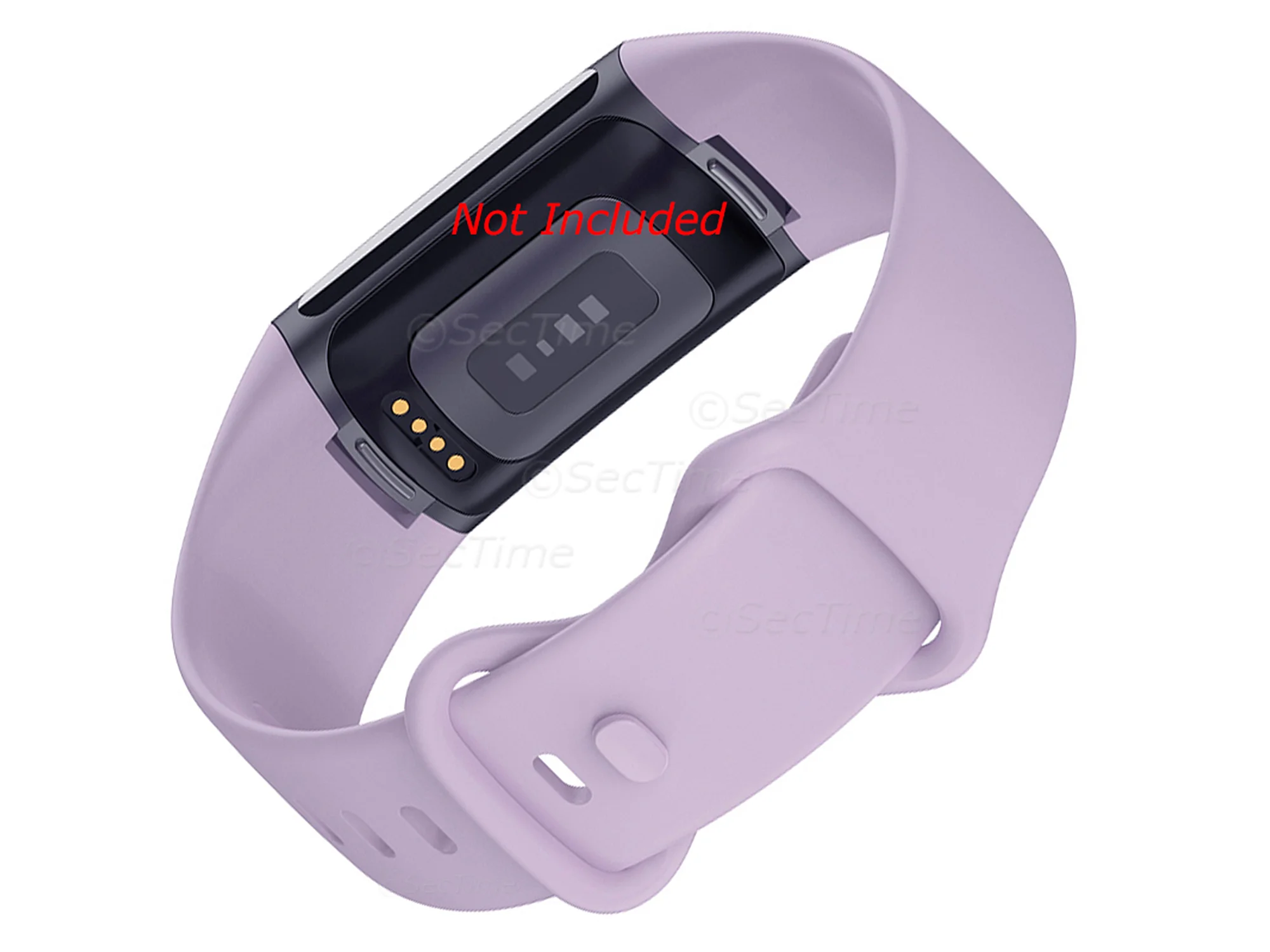 (image for) Replacement Silicone Watch Strap Band For Fitbit Charge 5 Lilac - Large (1)
