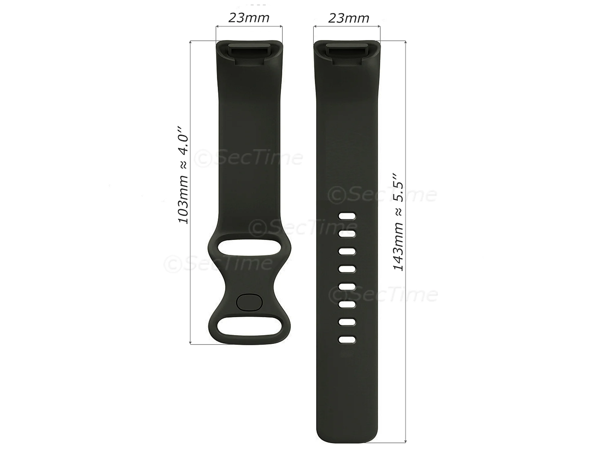 (image for) Replacement Silicone Watch Strap Band For Fitbit Charge 5 Lilac - Large (4)