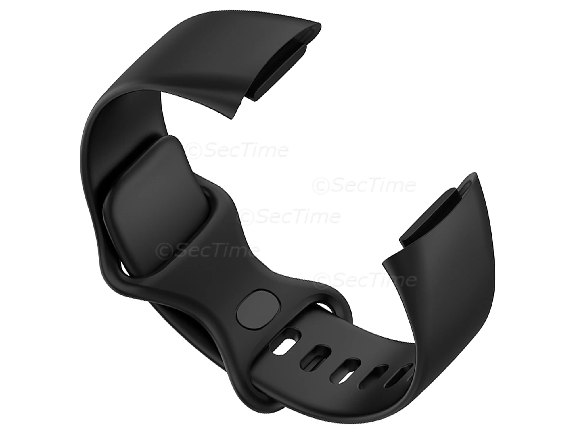 (image for) Replacement Silicone Watch Strap Band For Fitbit Charge 5 Black - Large (2)