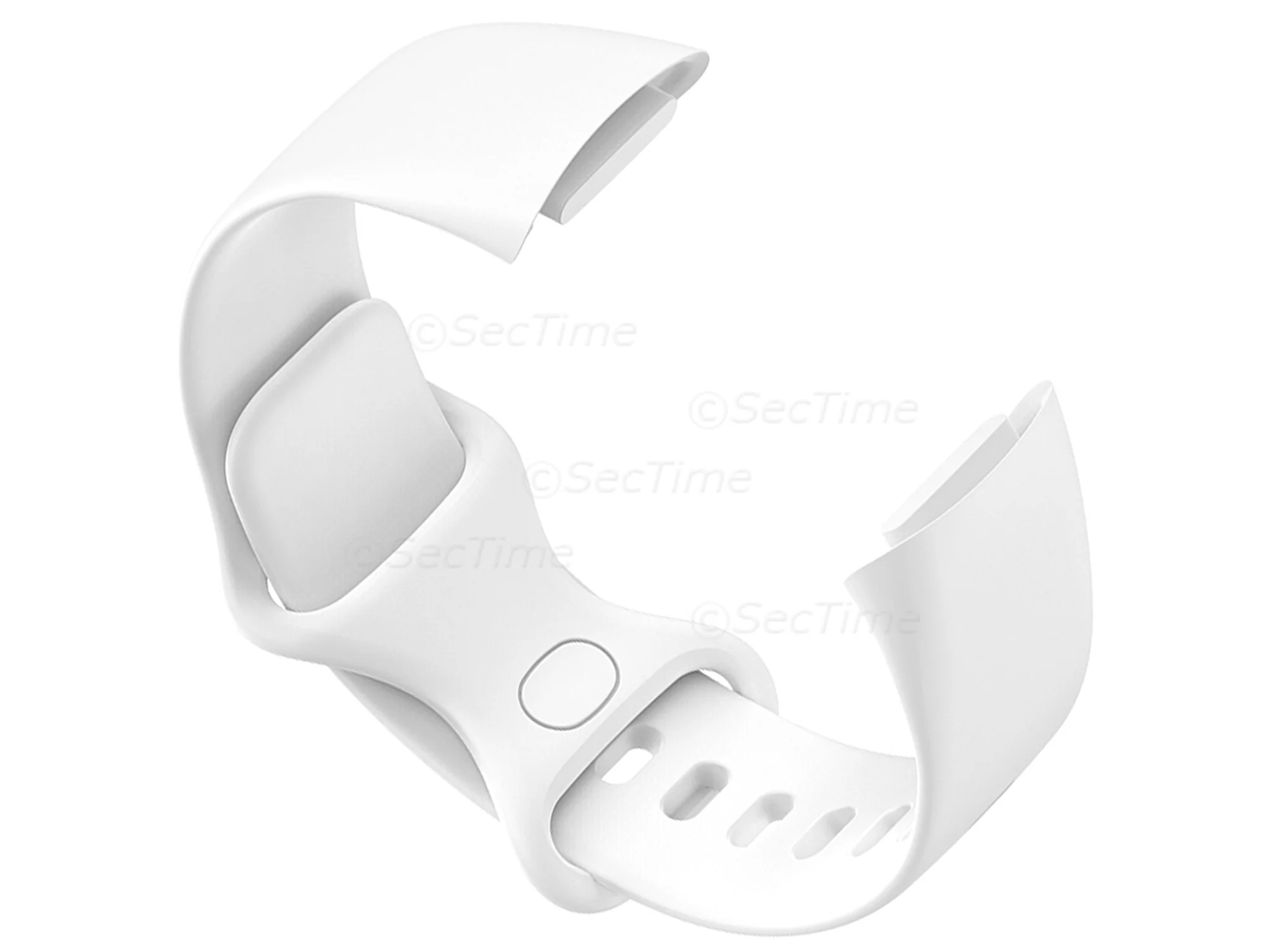 (image for) Replacement Silicone Watch Strap Band For Fitbit Charge 5 White - Large (2)