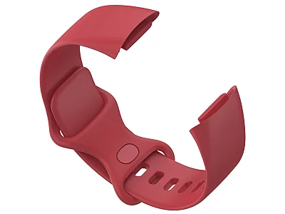 (image for) Replacement Silicone Watch Strap Band For Fitbit Charge 5 Red - Large (2)