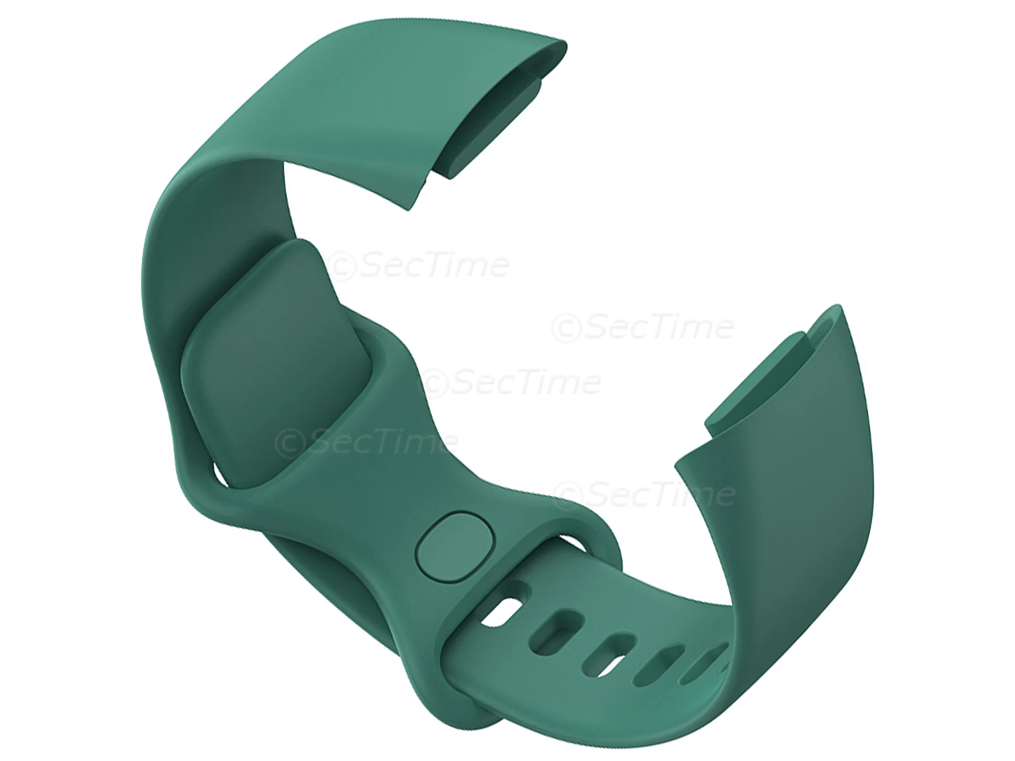 (image for) Replacement Silicone Watch Strap Band For Fitbit Charge 5 Green - Large (2)