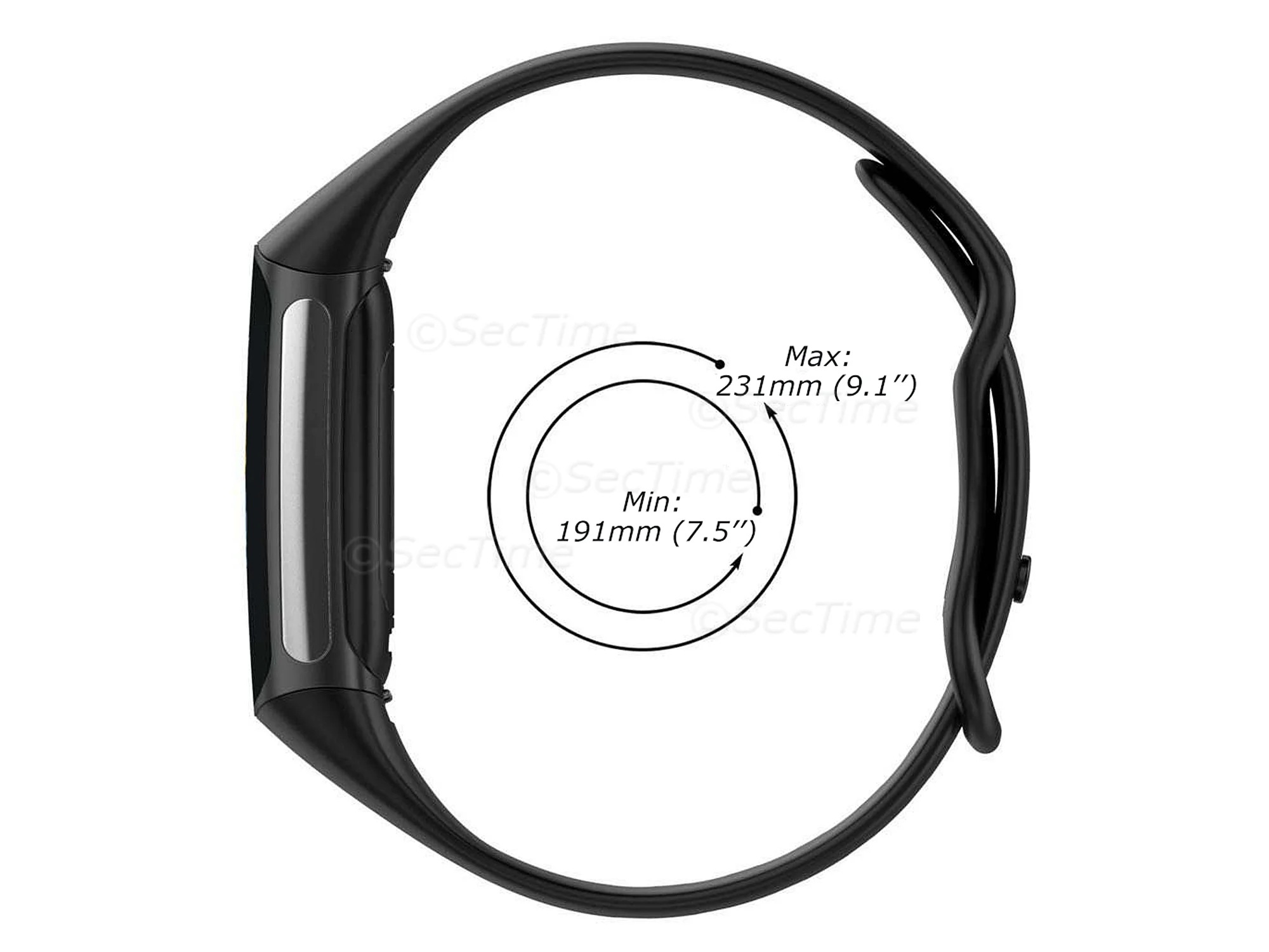 (image for) Replacement Silicone Watch Strap Band For Fitbit Charge 5 Grey - Large (3)