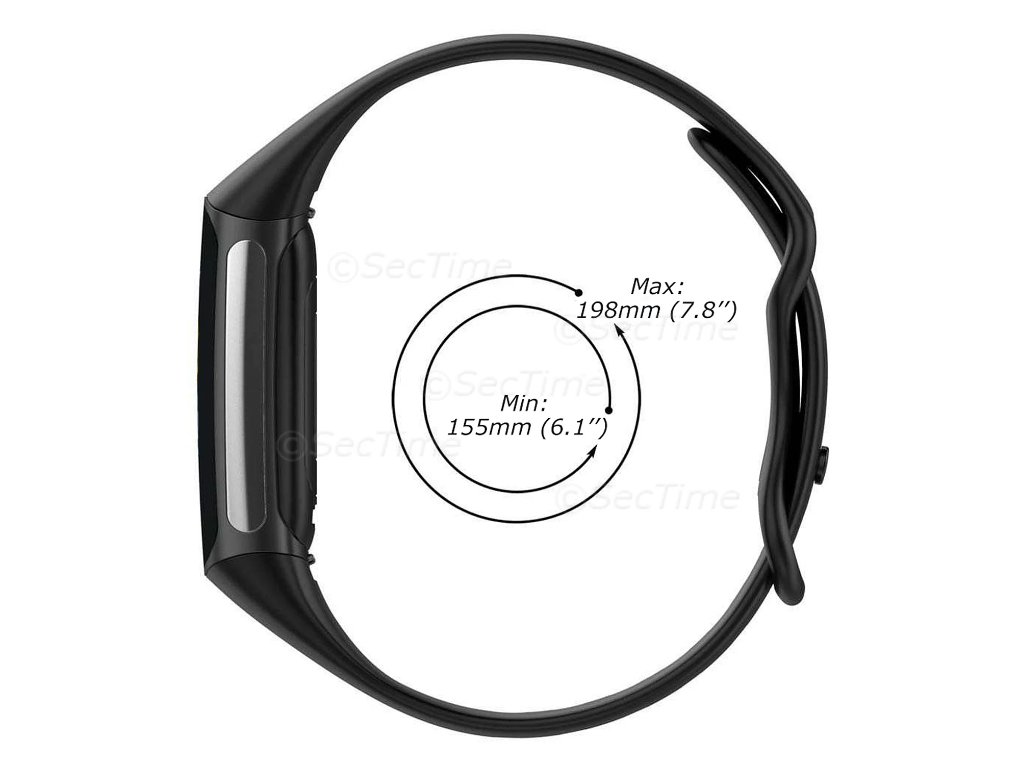 (image for) Replacement Silicone Watch Strap Band For Fitbit Charge 5 Pink - Small (3)