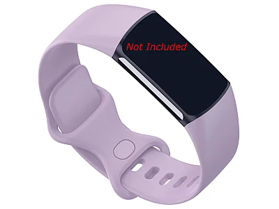 (image for) Replacement Silicone Watch Strap Band For Fitbit Charge 5 Lilac - Small