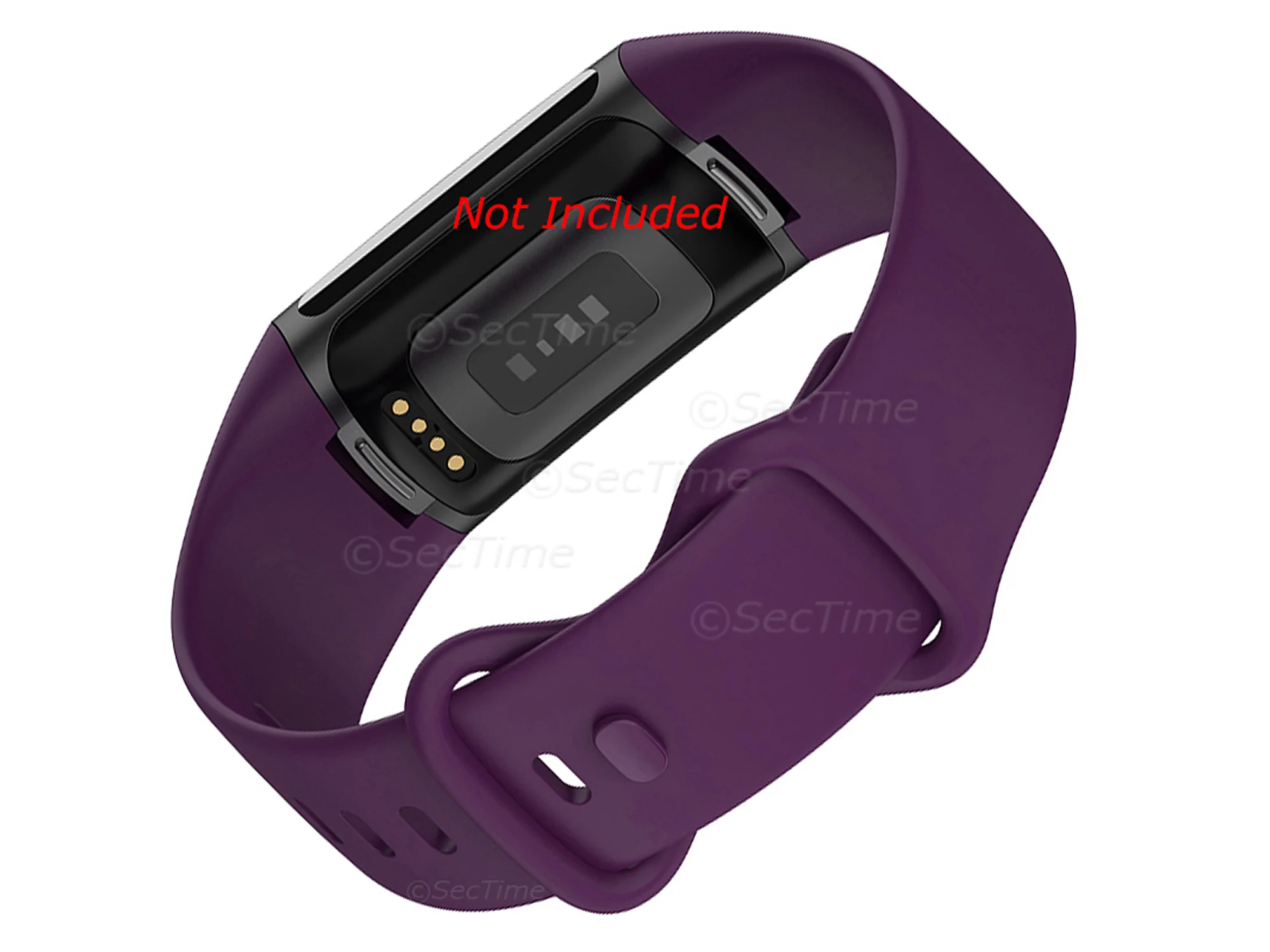 (image for) Replacement Silicone Watch Strap Band For Fitbit Charge 5 Purple - Small (1)