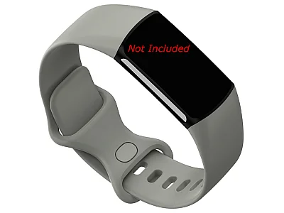 (image for) Replacement Silicone Watch Strap Band For Fitbit Charge 5 Grey - Small