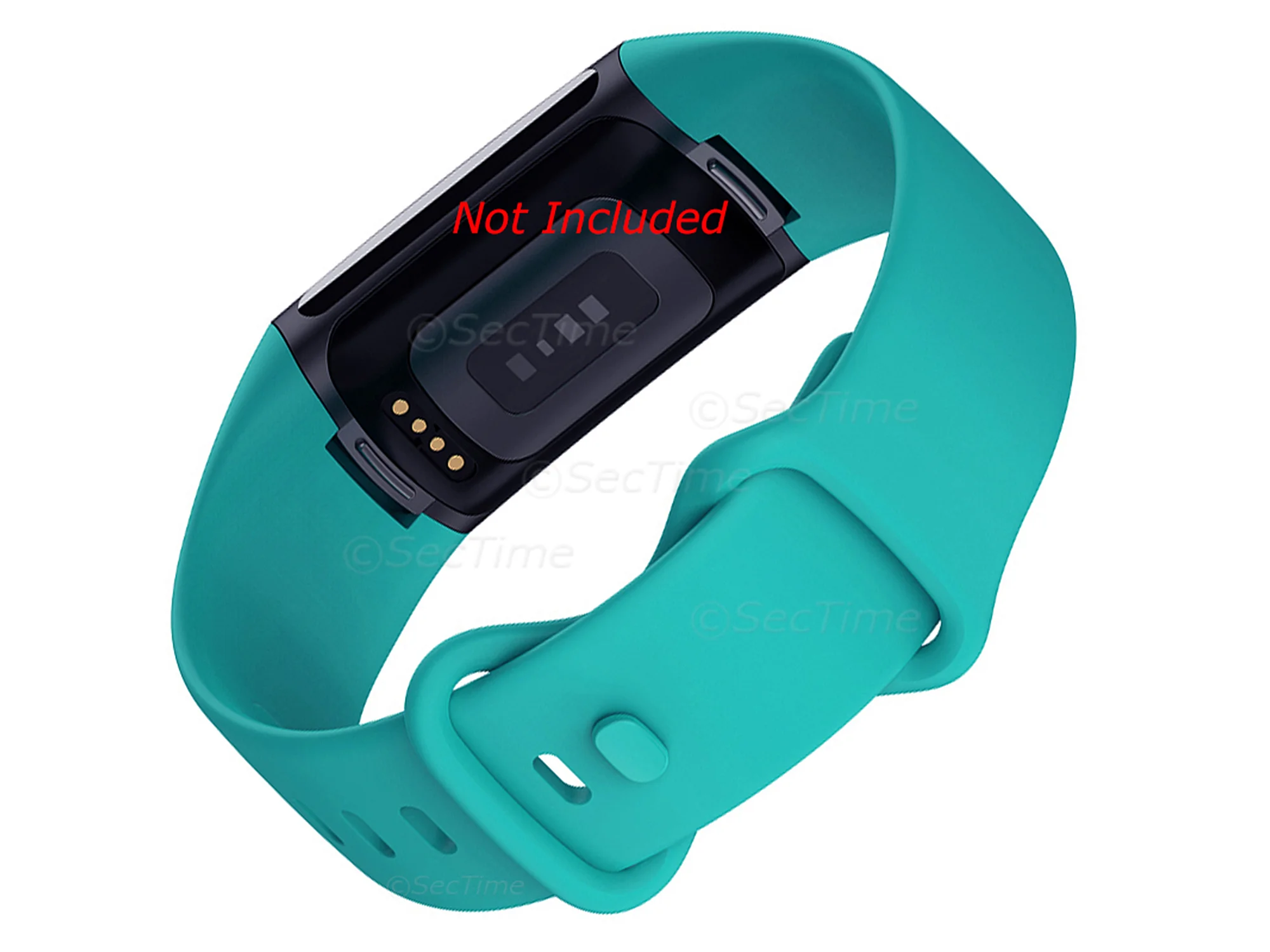 (image for) Replacement Silicone Watch Strap Band For Fitbit Charge 5 Turquoise - Small (1)