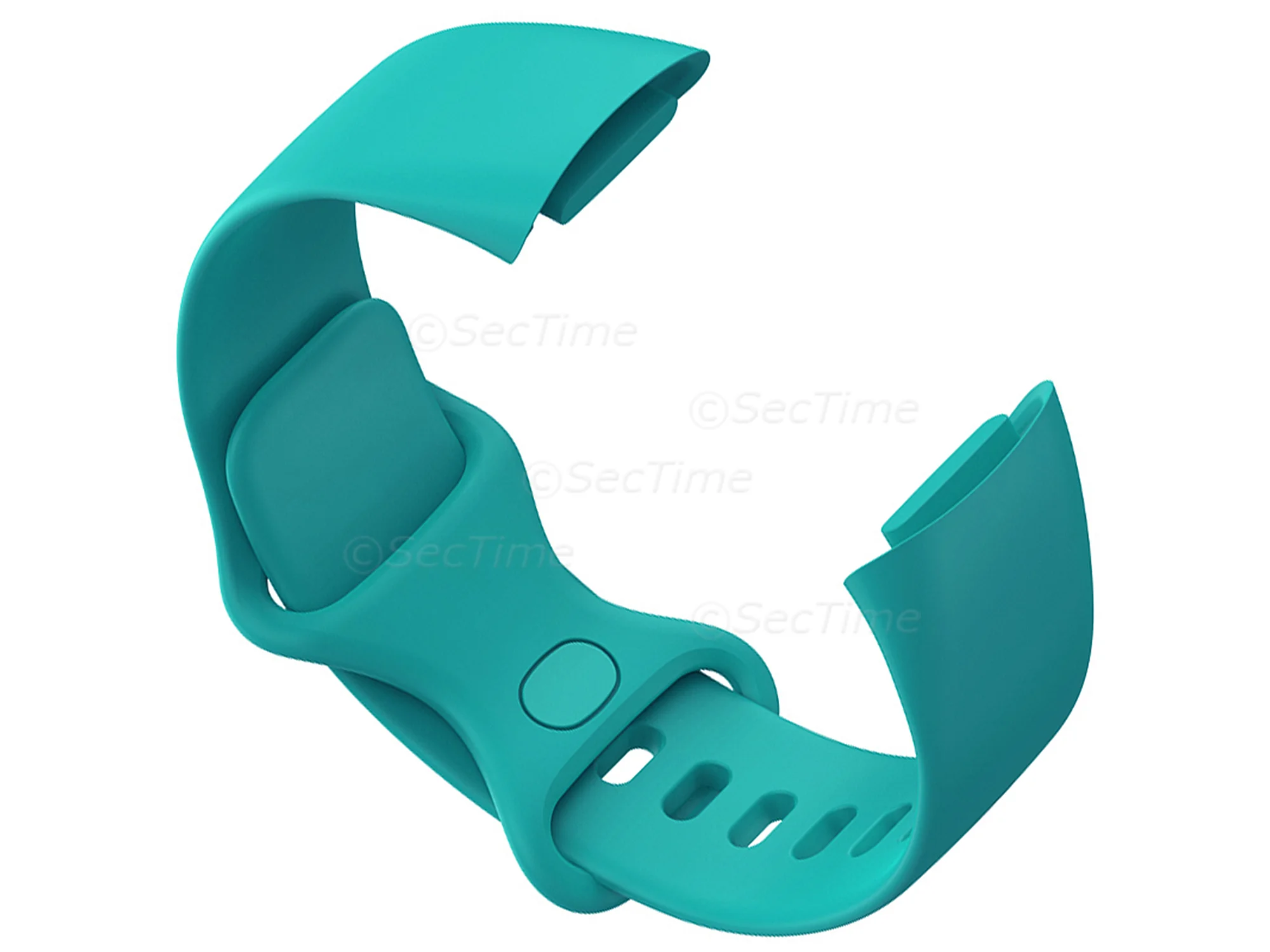 (image for) Replacement Silicone Watch Strap Band For Fitbit Charge 5 Turquoise - Small (2)