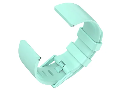 (image for) Silicone Watch Strap Band QR For Fitbit Versa 1, 2, Lite - Cyan Large - M1 (3)
