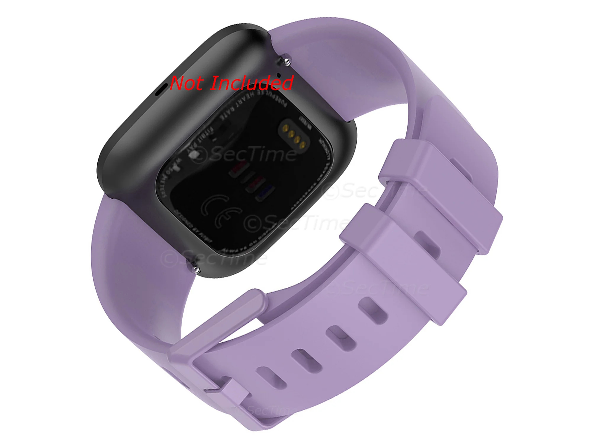 (image for) Silicone Watch Strap Band QR For Fitbit Versa 1, 2, Lite - Lilac Large - M1 (1)