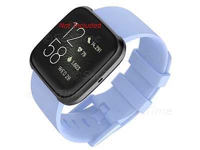 (image for) Silicone Watch Strap Band QR For Fitbit Versa 1, 2, Lite - Lilac-Blue Large - M1