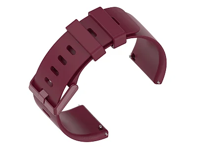 (image for) Silicone Watch Strap Band QR For Fitbit Versa 1, 2, Lite - Maroon Large - M1 (2)