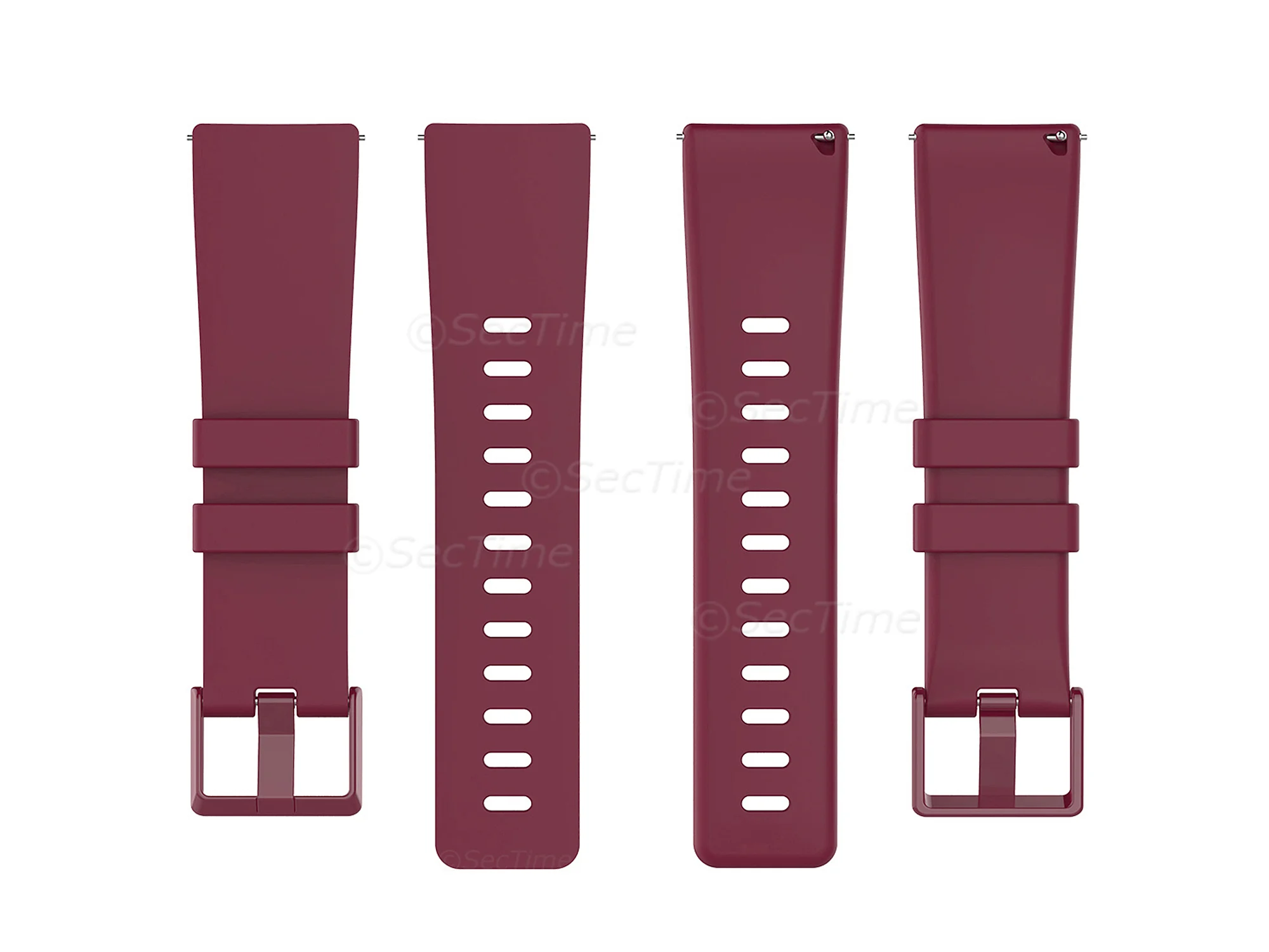 (image for) Silicone Watch Strap Band QR For Fitbit Versa 1, 2, Lite - Maroon Large - M1 (4)