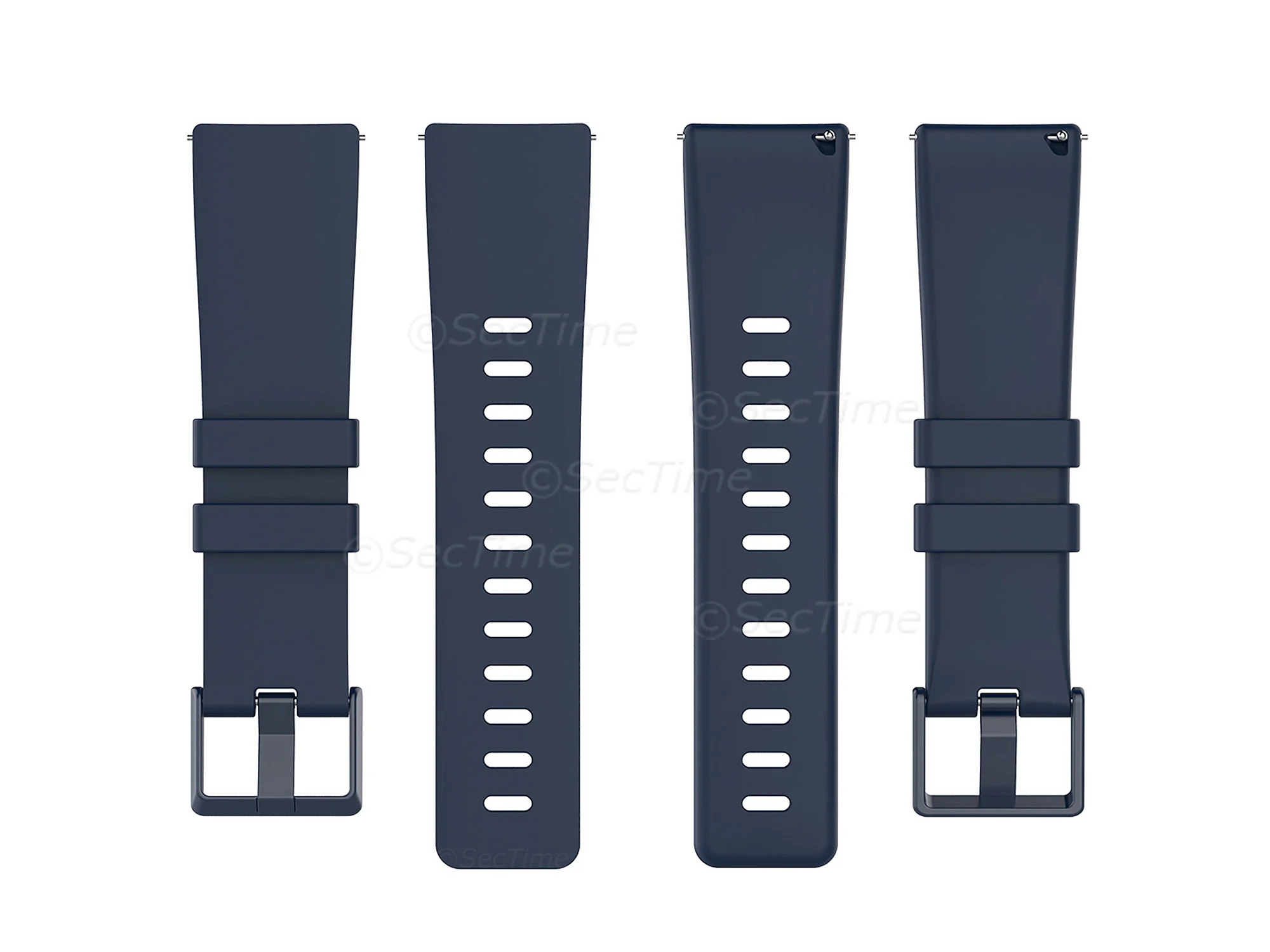 (image for) Silicone Watch Strap Band QR For Fitbit Versa 1, 2, Lite - Navy Blue Large - M1 (4)