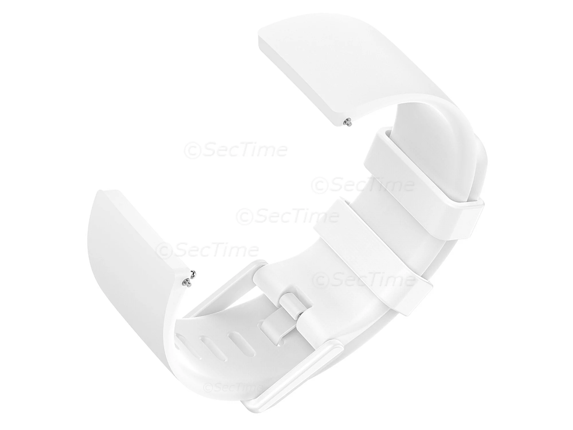 (image for) Silicone Watch Strap Band QR For Fitbit Versa 1, 2, Lite - White Large - M1 (3)