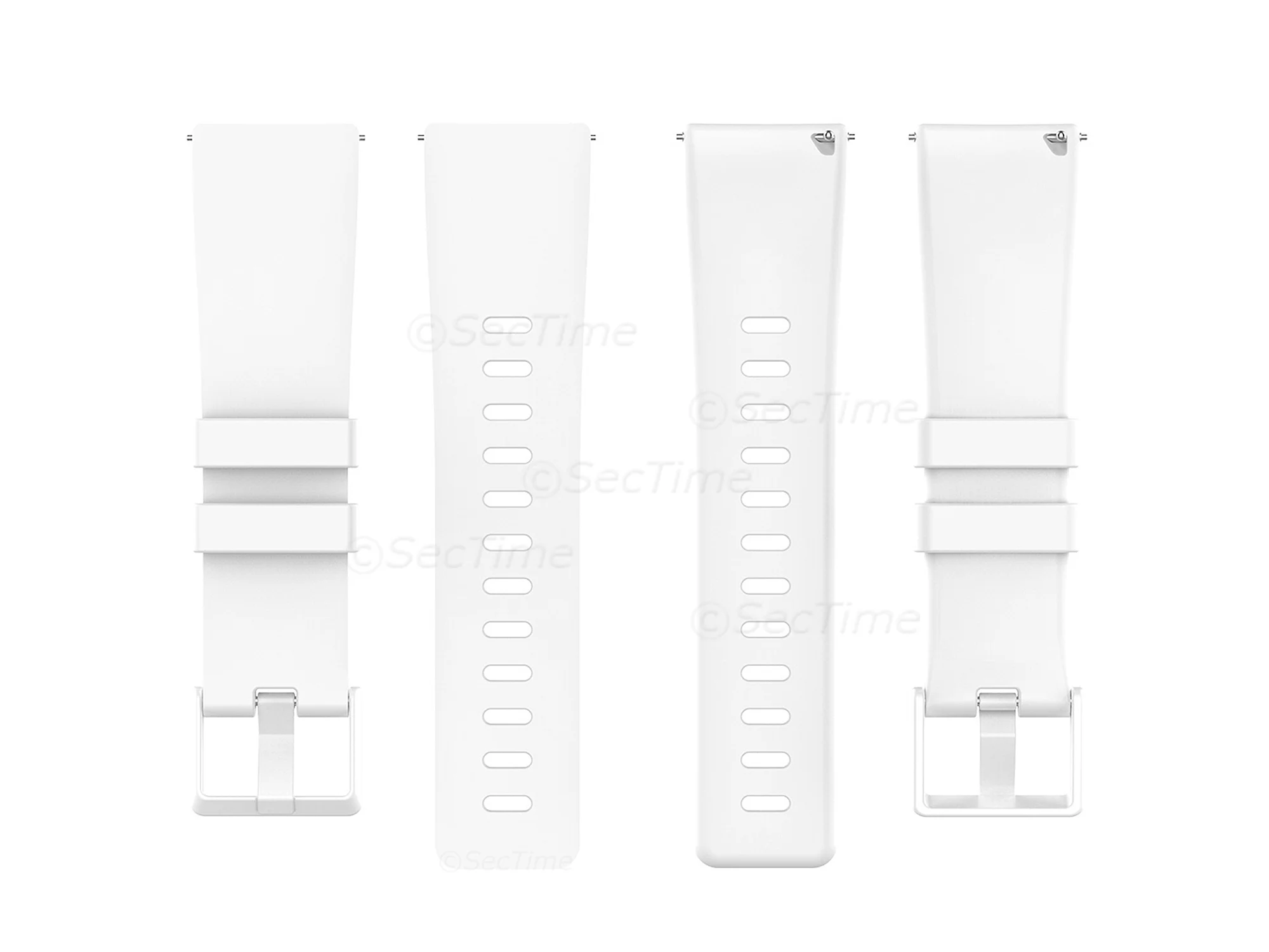 (image for) Silicone Watch Strap Band QR For Fitbit Versa 1, 2, Lite - White Large - M1 (4)