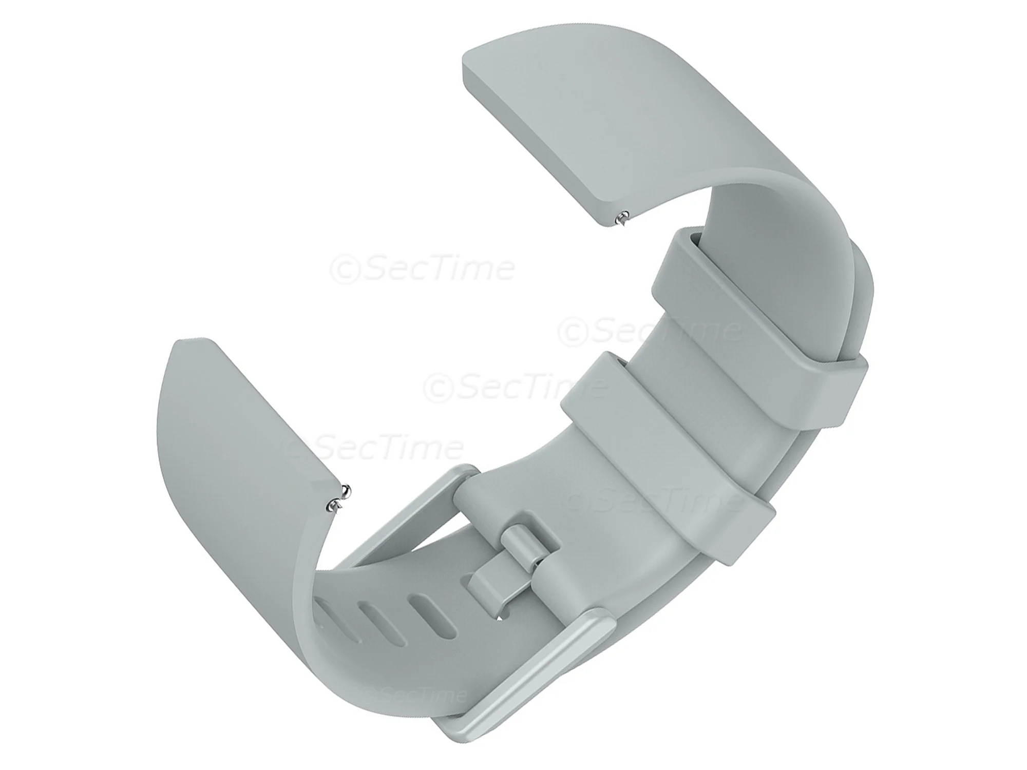 (image for) Silicone Watch Strap Band QR For Fitbit Versa 1, 2, Lite - Grey Large - M1 (3)