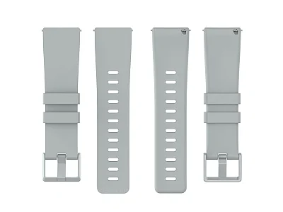 (image for) Silicone Watch Strap Band QR For Fitbit Versa 1, 2, Lite - Grey Large - M1 (4)