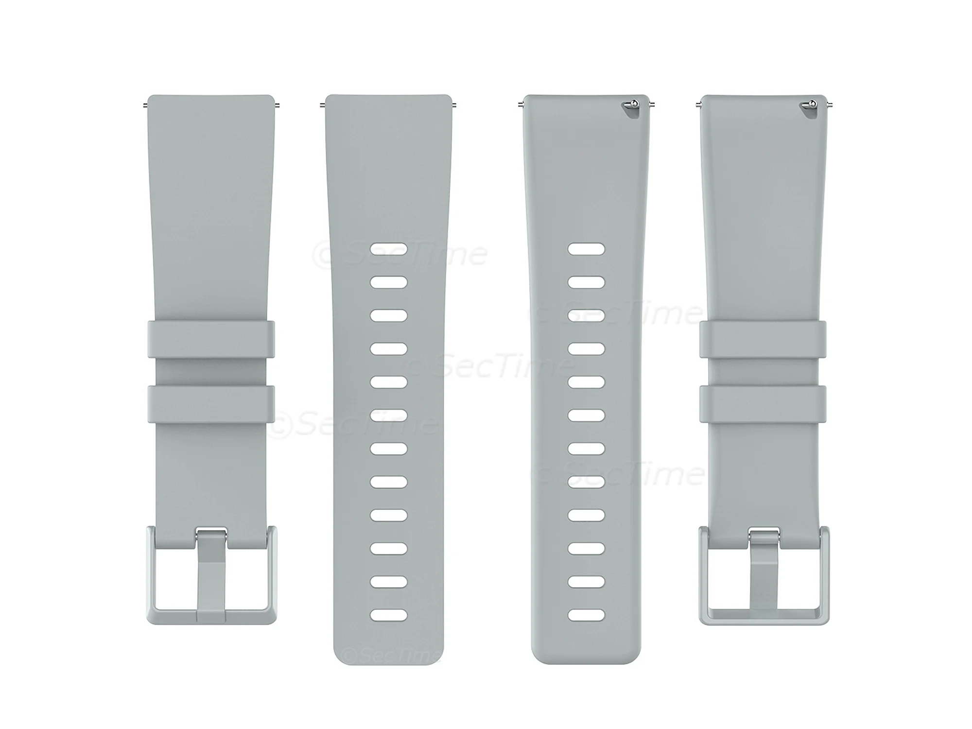 (image for) Silicone Watch Strap Band QR For Fitbit Versa 1, 2, Lite - Grey Large - M1 (4)