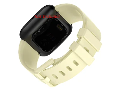 (image for) Silicone Watch Strap Band QR For Fitbit Versa 1, 2, Lite - Beige Large - M1 (1)
