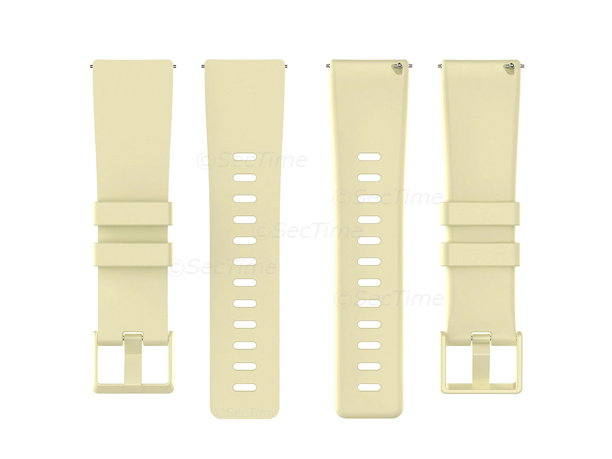 (image for) Silicone Watch Strap Band QR For Fitbit Versa 1, 2, Lite - Beige Large - M1 (4)