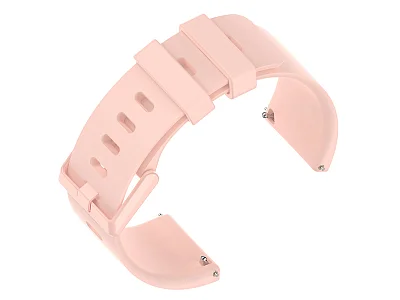 (image for) Silicone Watch Strap Band QR For Fitbit Versa 1, 2, Lite - Pink Large - M1 (2)