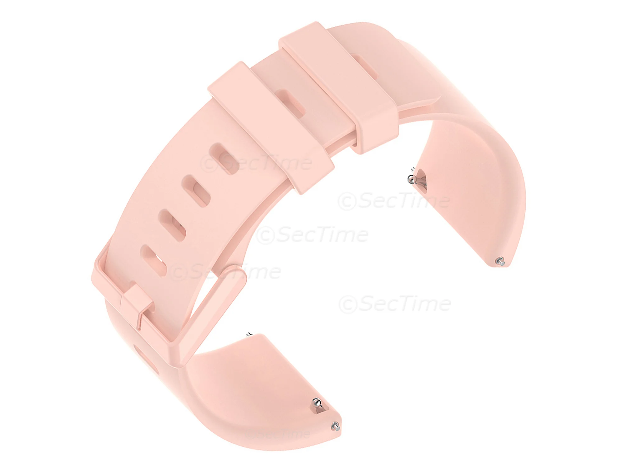 (image for) Silicone Watch Strap Band QR For Fitbit Versa 1, 2, Lite - Pink Large - M1 (2)