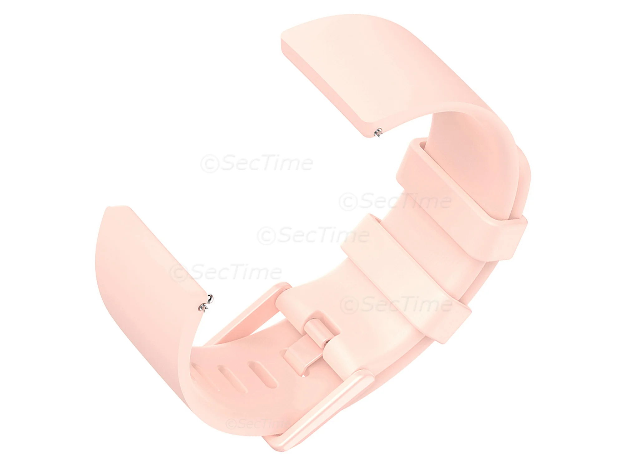 (image for) Silicone Watch Strap Band QR For Fitbit Versa 1, 2, Lite - Pink Large - M1 (3)