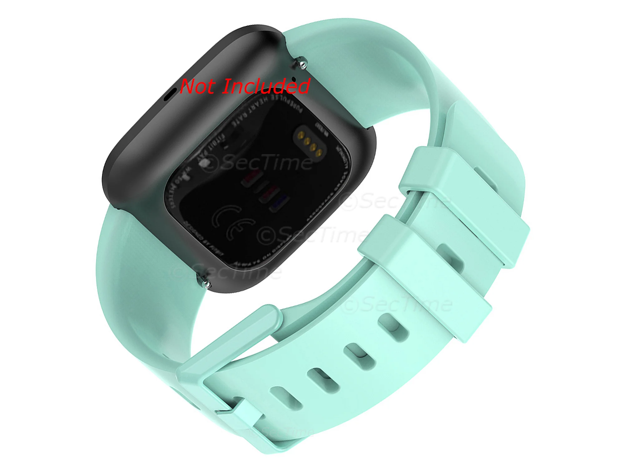 (image for) Silicone Watch Strap Band QR For Fitbit Versa 1, 2, Lite - Cyan Small - M1 (1)