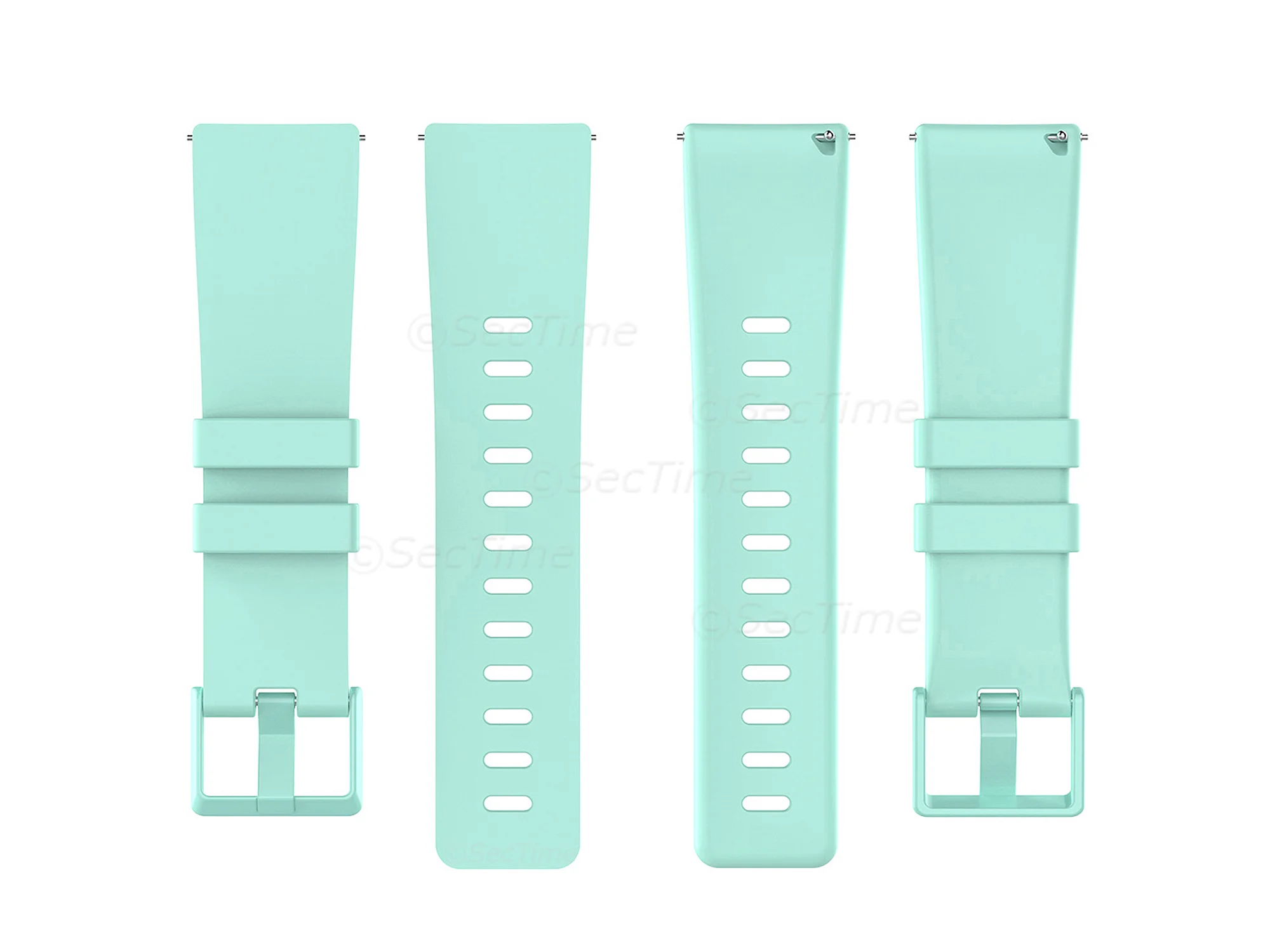 (image for) Silicone Watch Strap Band QR For Fitbit Versa 1, 2, Lite - Cyan Small - M1 (4)