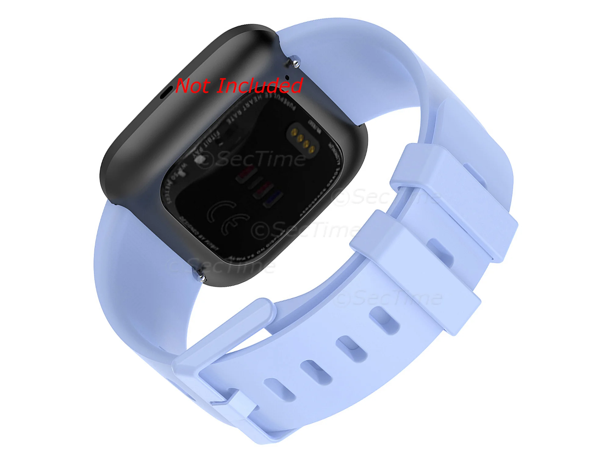 (image for) Silicone Watch Strap Band QR For Fitbit Versa 1, 2, Lite - Lilac-Blue Small - M1 (1)