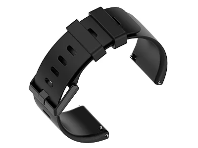 (image for) Silicone Watch Strap Band QR For Fitbit Versa 1, 2, Lite - Black Small - M1 (2)