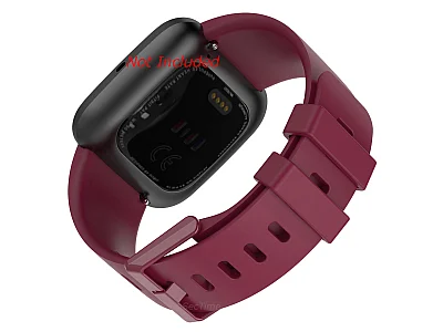 (image for) Silicone Watch Strap Band QR For Fitbit Versa 1, 2, Lite - Maroon Small - M1 (1)